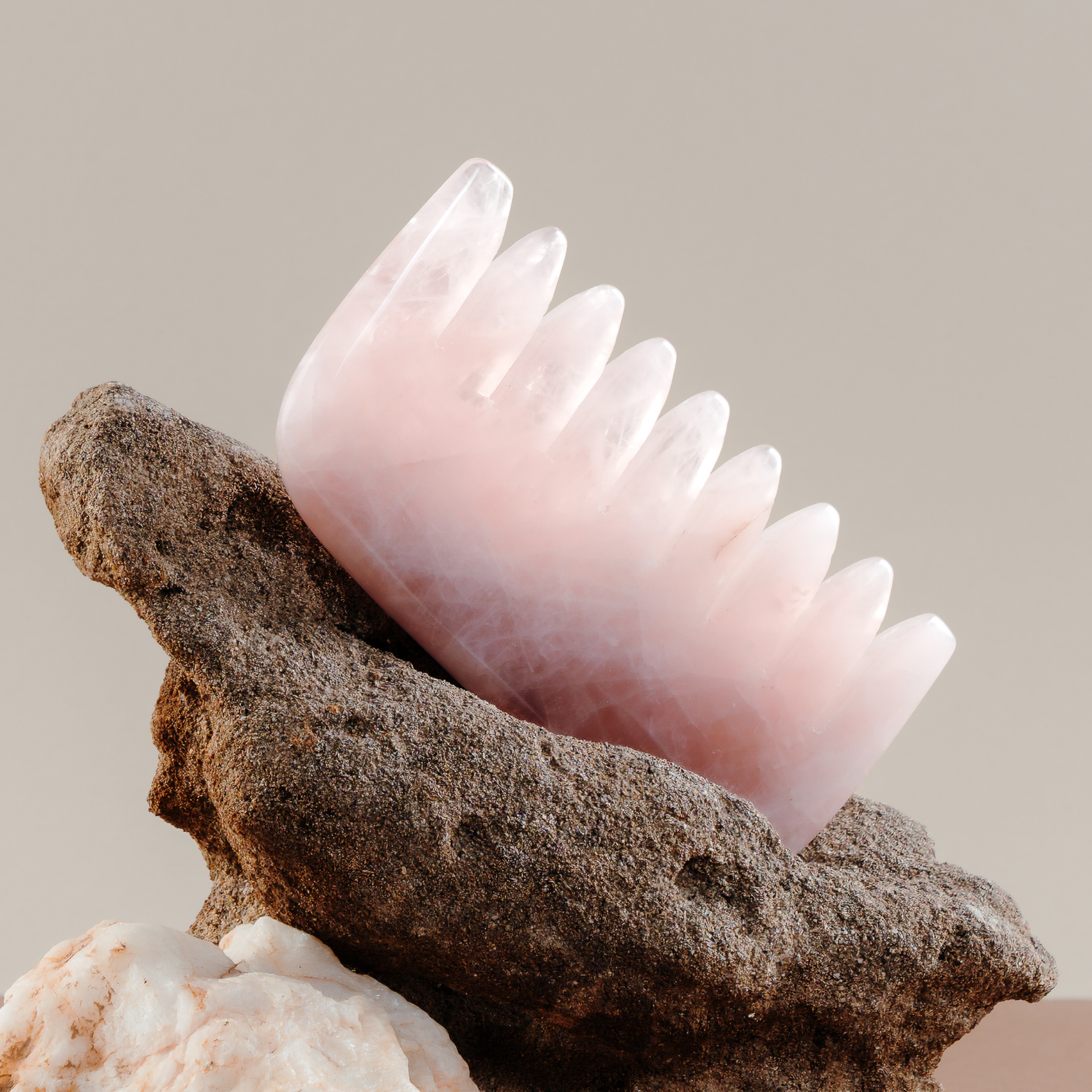 Rose Quartz Crystal Comb - Celluvac™