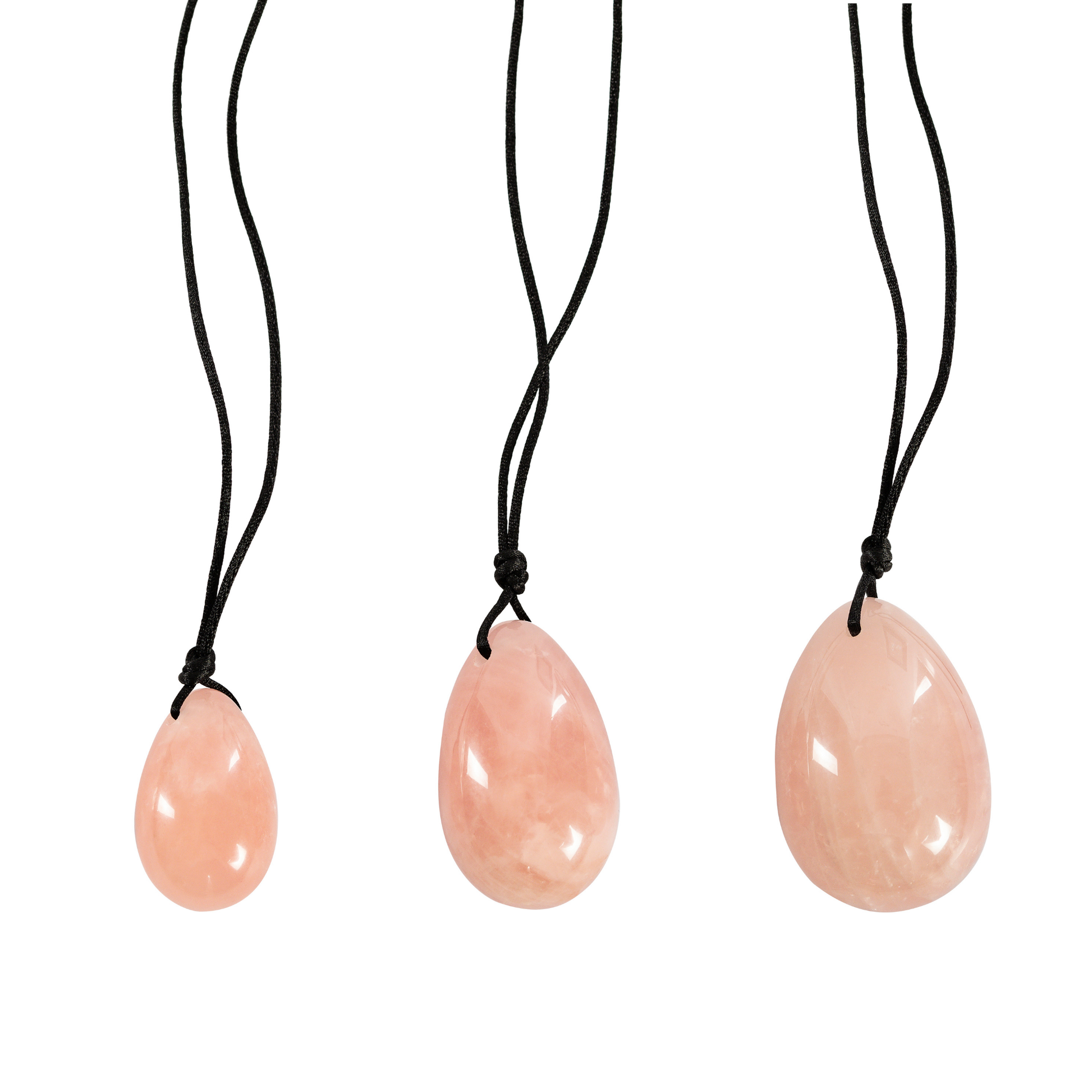 Rose Quartz Yoni Eggs with strings