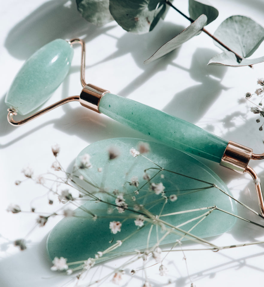 Celluvac Jade Facial Roller & Gua Sha Combo