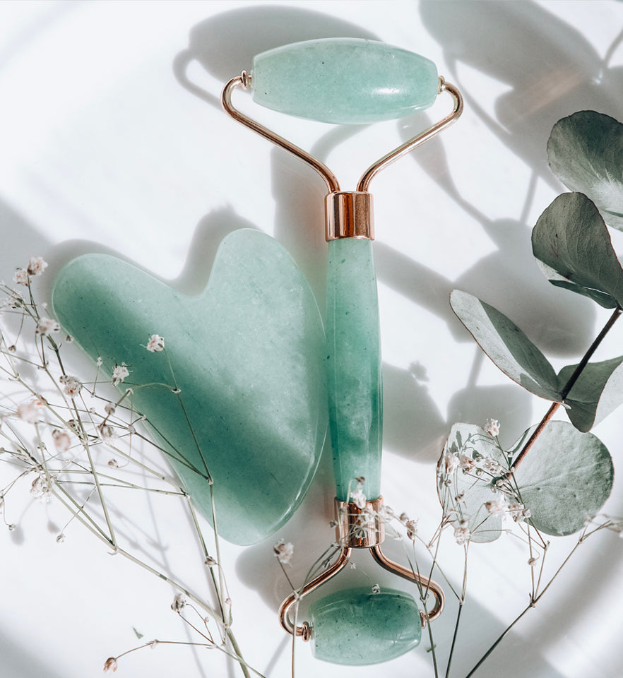 Celluvac Jade Facial Roller & Gua Sha Combo